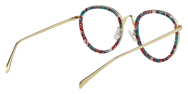 Round Floral Glasses | Zeelool Eyeglasses5