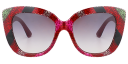 Allegra Butterfly Red Sunglasses0