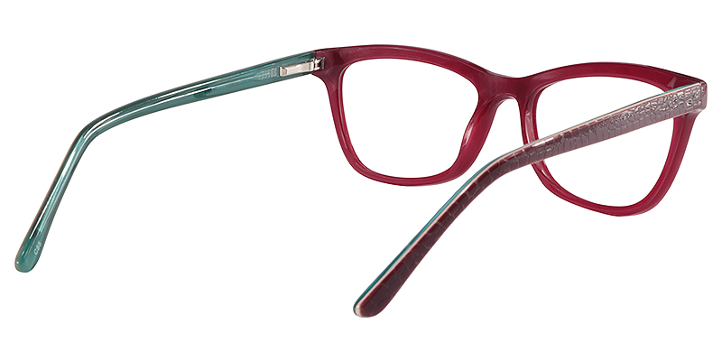 Rectangle Red Glasses | Zeelool Eyeglass Frames5