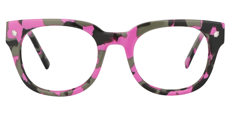 Round Bright Pink Glasses0