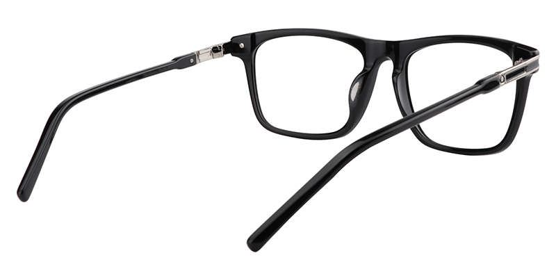 Rectangle Black Glasses | Zeelool Eyeglass Frames Online5