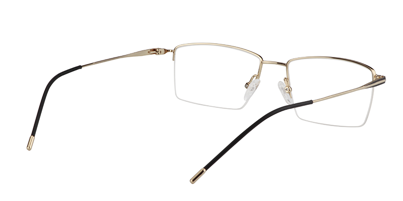Rectangle Gold Glasses | Zeelool Eyeglasses Online5