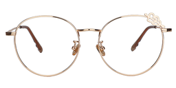 Hannah Round Gold Glasses0