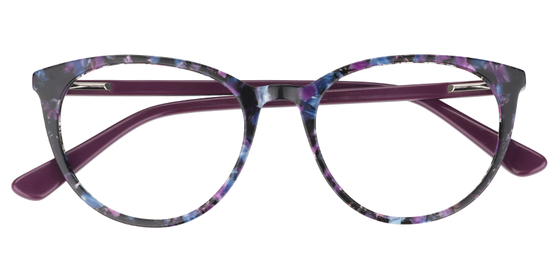 Round Purple Tortoise Glasses | Zeelool Eyeglass Frames1