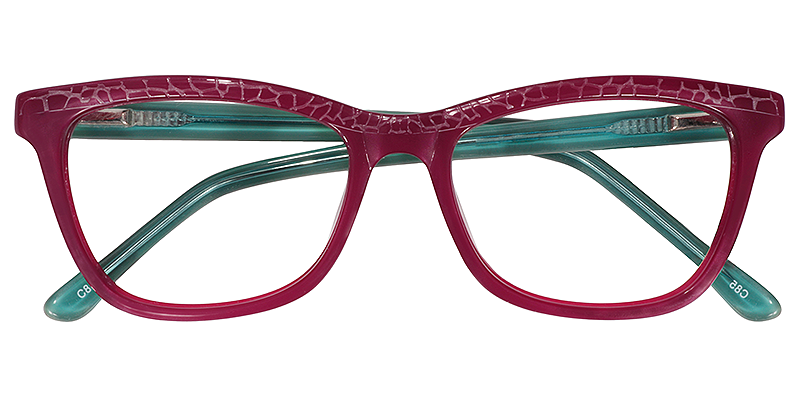 Rectangle Red Glasses | Zeelool Eyeglass Frames1