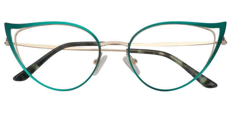 Green Cateye Glasses | Zeelool Eyeglass Frames2