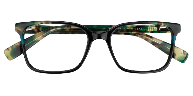 Rectangle Green Glasses1