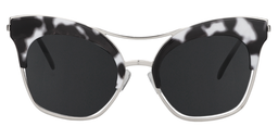 Nannie Cateye Black-White Sunglasses0