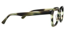 Natilus Round Green-Stripe Glasses2