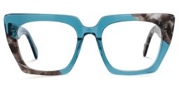 Dwana Square Blue Glasses0