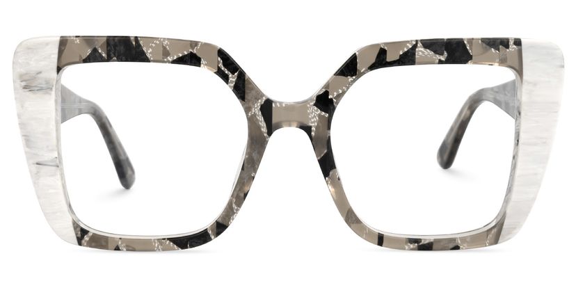 Duarte Square Gray-White Glasses