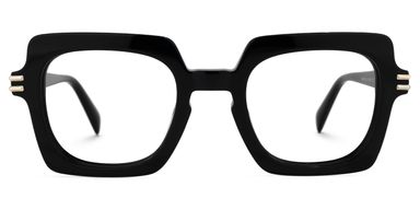 Nogueda Square Black Glasses