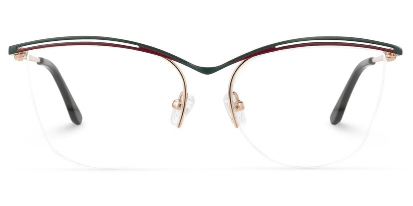 Sheri Cateye Green Glasses
