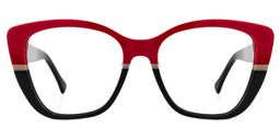 Manette Square Red Glasses0