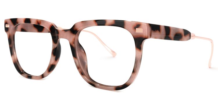Lashan Square Pink-Tortoise Glasses