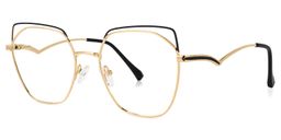 Lyth Geometric Black-Gold Glasses1