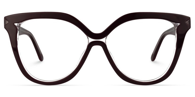 Sahara Geometric Dark-Red Glasses
