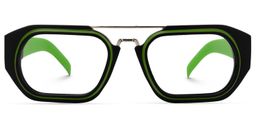 Ineabell Geometric Green Glasses0