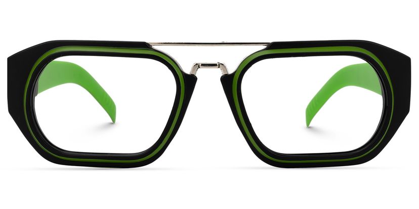Ineabell Geometric Green Glasses