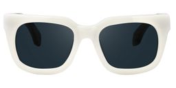 Diana Rectangle White Glasses8