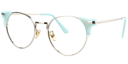 Sandra Round Green Glasses 2