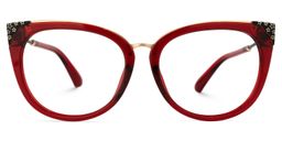 Dalton Cateye Red Glasses0
