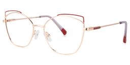 Shaina Geometric Red Glasses1