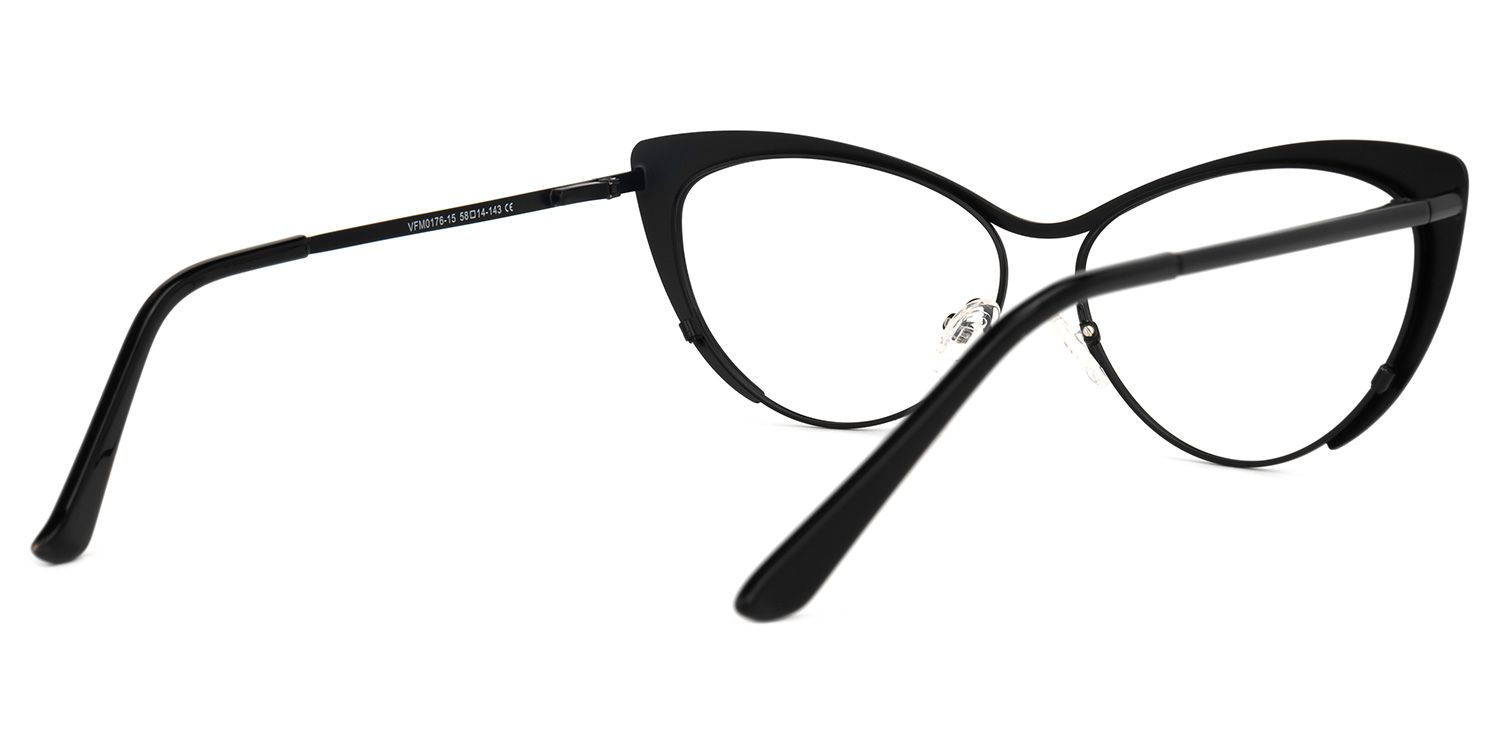 Cateye Black Glasses | Zeelool Eyeglasses3