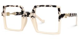 Sherni Square White Glasses1