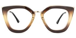 Nandan Cateye Brown Glasses0