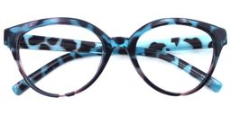 Audrey Hepburn Blue-Tortoise Cat Eyeglasses1