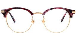 Montgomery Purple Floral Handmade Glasses0