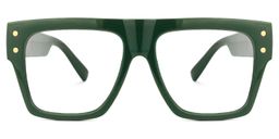 Hefner Square Green Glasses0