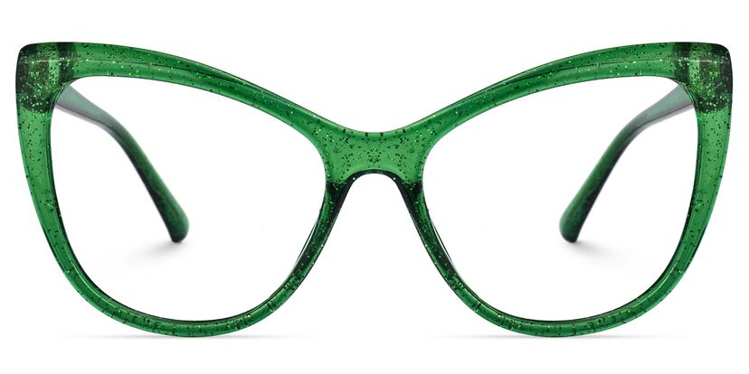 Gomez Cateye Green Glasses