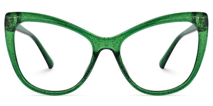 Gomez Cateye Green Glasses
