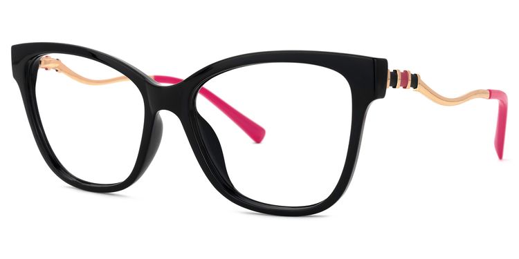 Stevens Cateye Black Glasses