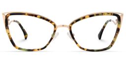 LaRoshia Cateye Green-Tortoise Glasses0