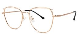 Rozanna Geometric Rose-Gold Glasses1