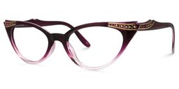 Saunders Cateye Purple Glasses1