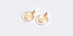 Glossy Round Shaped Gold Earrings2