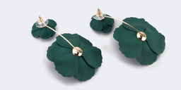 Stylish Petaloid Shaped Green Earrings1
