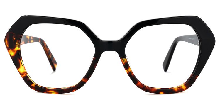 Sylvie Geometric Tortoise Glasses