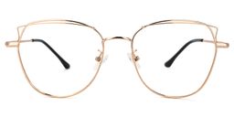 Rozanna Geometric Rose-Gold Glasses0