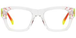 Eleanor Rectangle Orange Glasses0