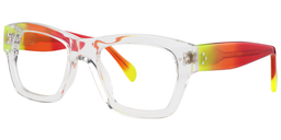 Eleanor Rectangle Orange Glasses2