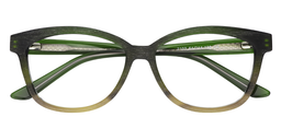 Enid Rectangle Green Glasses1