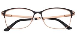 Vanessa Browline Black Eyeglasses1