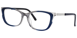 Adrian Cat Eye Blue-Clear Glasses2