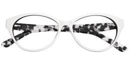 Britney Cat Eye White Glasses1