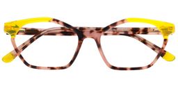 Kitty Cat Eye Yollow Glasses1